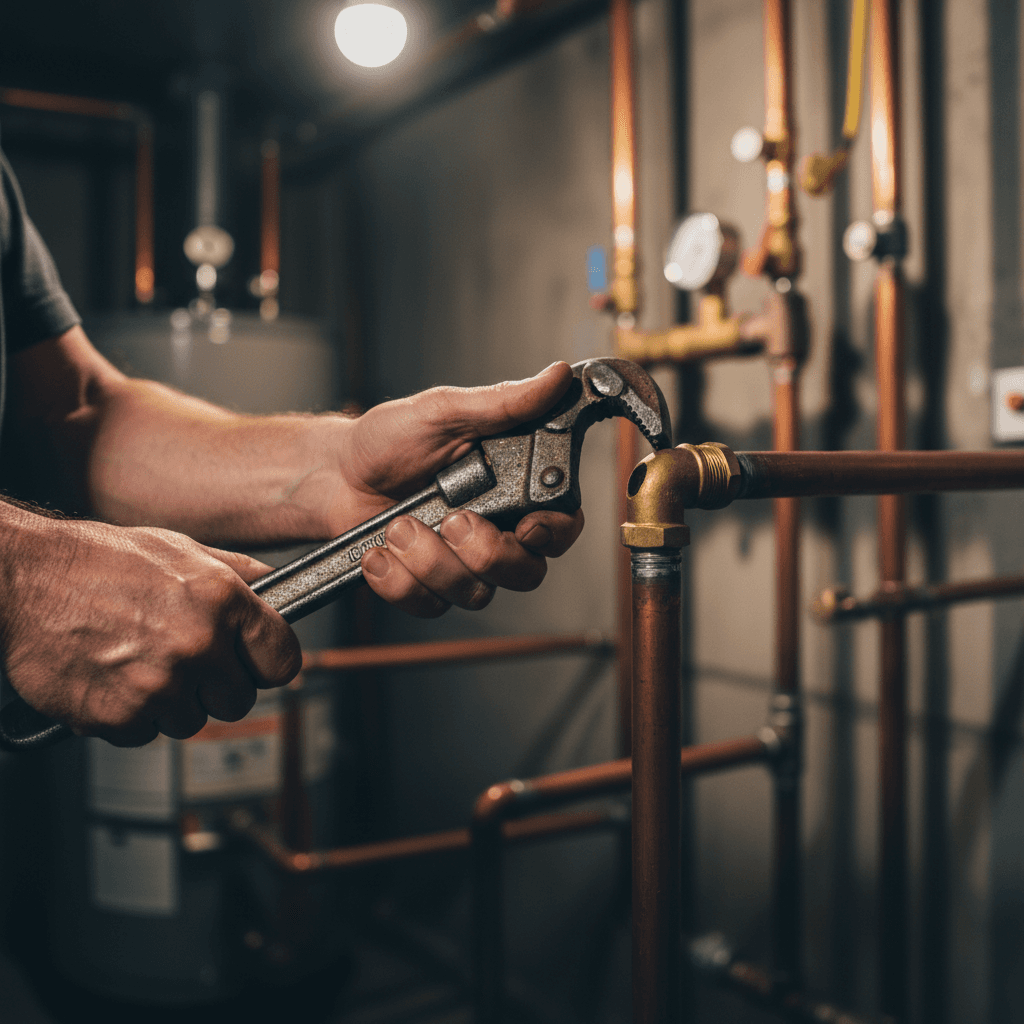 One plumber, full attention