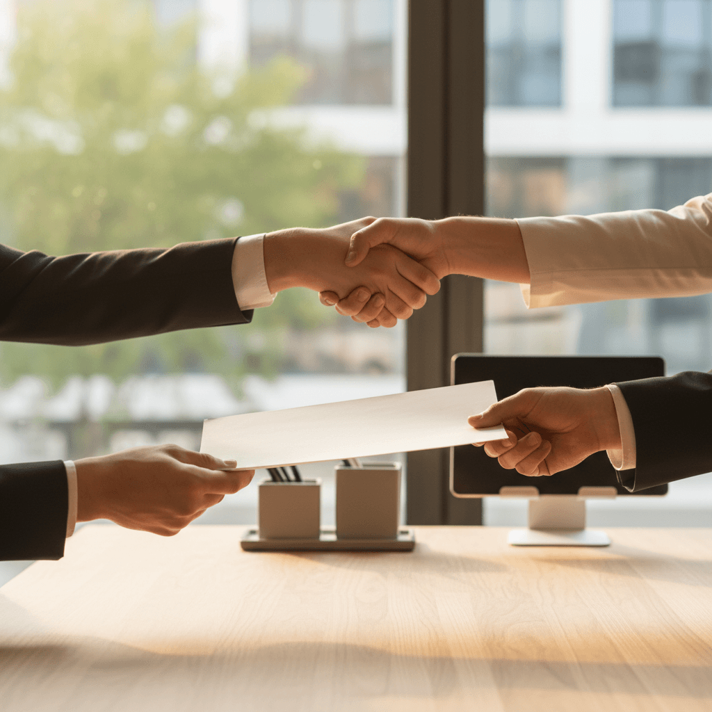 A handshake sealing a deal at a local event in Toronto